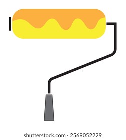 Paint roller icon symbol. Paintbrush roller more colors type.Roller Paint design.