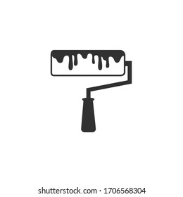 paint roller icon, paint symbol sign. Stock Vector illustration isolated on white background.