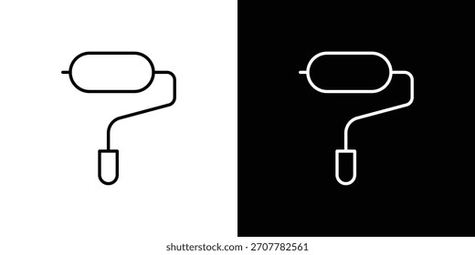 Paint roller icon. thin line for web and mobile, modern minimalistic style