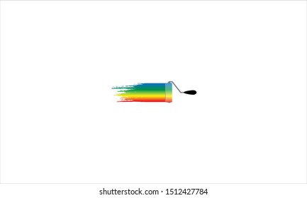 Paint roller icon in trendy design style. paint roller icon isolated on white background.  