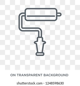 Paint roller icon. Trendy flat vector Paint roller icon on transparent background from Construction collection. High quality filled Paint roller symbol use for web and mobile