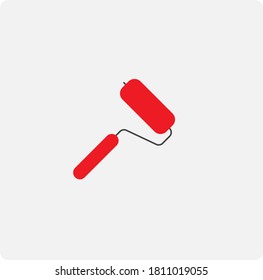 paint roller icon in trendy flat style isolated on background. 
