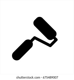 paint roller icon in trendy flat style isolated on background. paint roller icon page symbol for your web site design paint roller icon logo, app, UI. paint roller icon Vector illustration, EPS10.