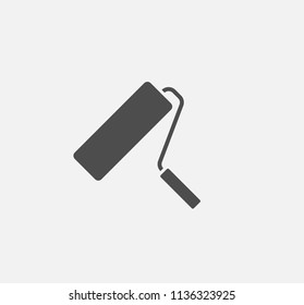 Paint roller icon . Vector