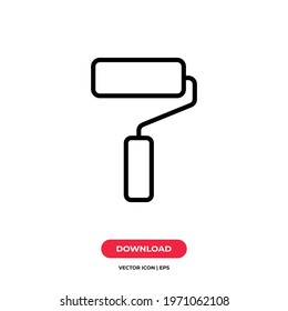 Paint roller icon vector. Roller brush sign