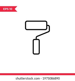 Paint roller icon vector. Roller brush sign