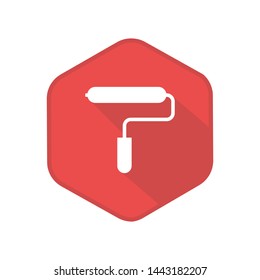 Paint Roller Icon. Vector Button. Eps