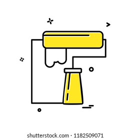  paint  roller icon vector design