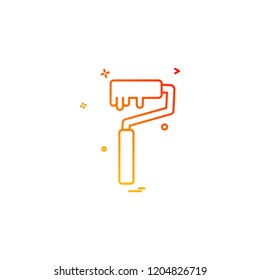 paint roller icon vector design