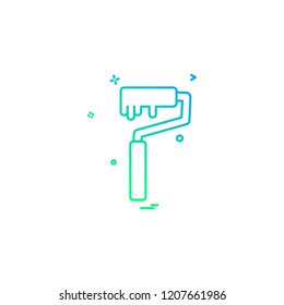 paint roller icon vector design