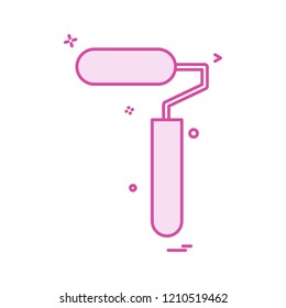 paint roller icon vector design