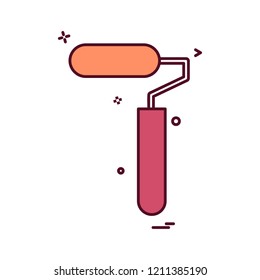 paint roller icon vector design