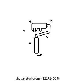 paint roller icon vector design