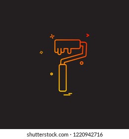 paint roller icon vector design