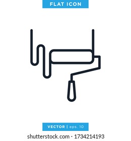 Paint Roller Icon Vector Design Template. Editable Stroke