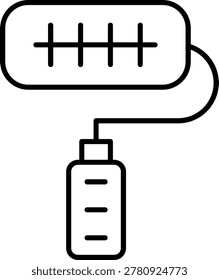 Paint Roller Icon Vector Element line icon design vector icons