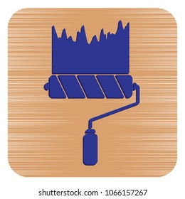 Paint roller icon, vector illustration
