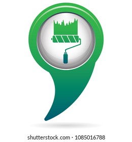 Paint roller icon, vector illustration
