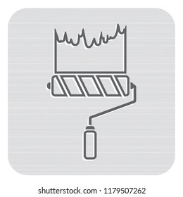 Paint roller icon, vector illustration