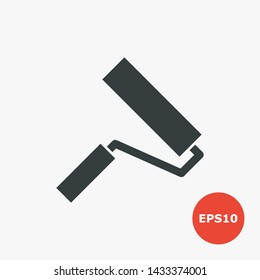 Paint roller icon. Vector illustration in flat style.