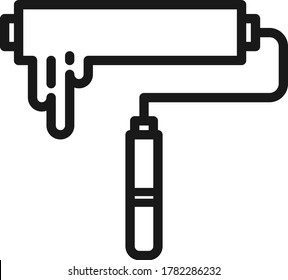 Paint roller icon vector illustration
