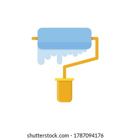 ilustración vectorial de icono de rodillo de pintura