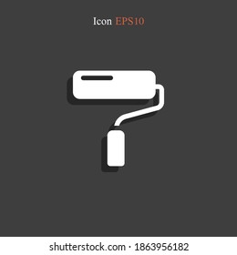 paint roller icon. Vector illustration EPS 10.