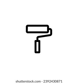 Paint roller icon vector illustration. outline icon for web, ui, and mobile apps