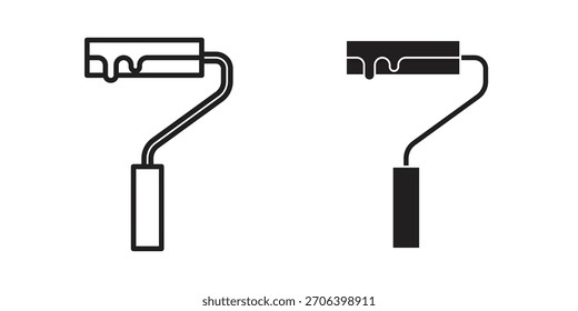 Ilustração do vetor do ícone de cilindro de pintura. Design plano. Símbolos de vetor de design gráfico.
