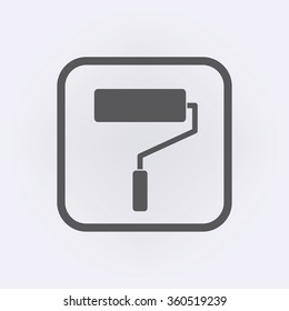 Paint roller icon . Vector illustration