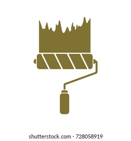 Paint roller icon, vector illustration