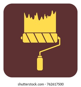Paint roller icon, vector illustration