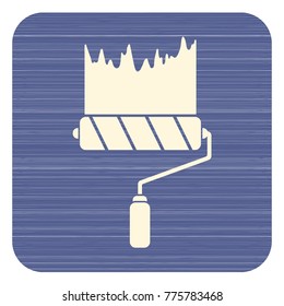 Paint roller icon, vector illustration