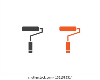 Paint roller icon vector isolated on background.