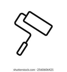 paint roller icon vector line logo art
