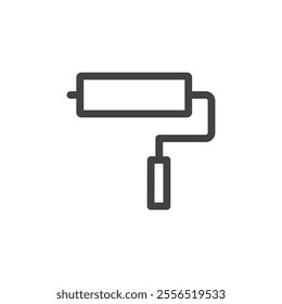 Paint roller icon Vector logo outline