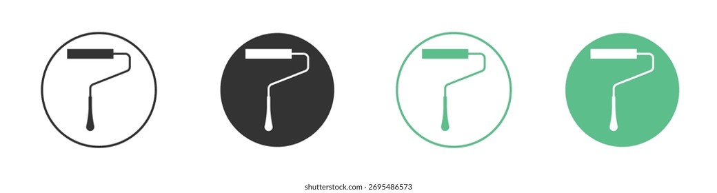Paint Rollensymbol Vektor Piktogramm für ui ui Schnittstellenelemente