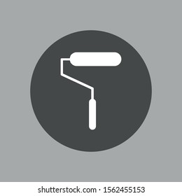 Paint roller icon. Vector symbol icon illustration of a tool for painting walls
