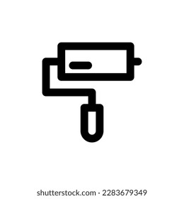 Paint roller icon vector. A thin line sign. Isolated contour symbol illustration.