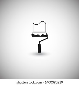 Paint roller icon. Vector web design