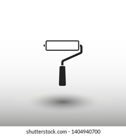 Paint roller icon. Vector web design