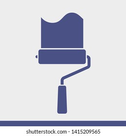 Paint roller icon. Vector web design