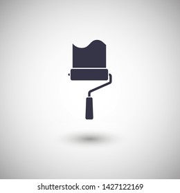 Paint roller icon. Vector web design
