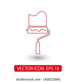 Paint roller icon. Vector web design