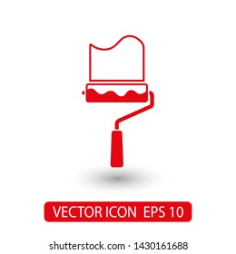 Paint roller icon. Vector web design