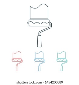 Paint roller icon. Vector web design