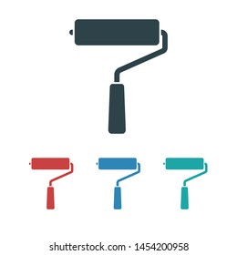Paint roller icon. Vector web design