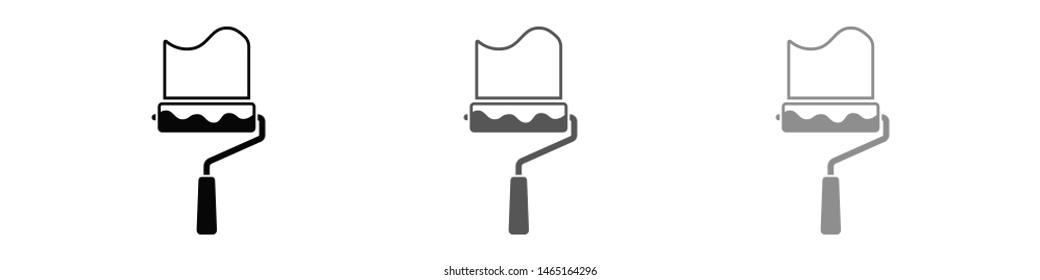 Paint roller icon. Vector web design