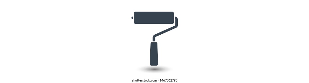 Paint roller icon. Vector web design