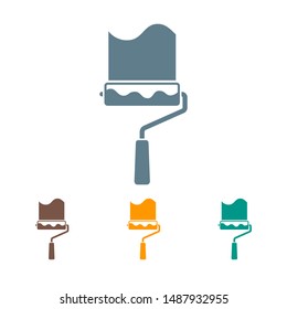 Paint roller icon. Vector web design